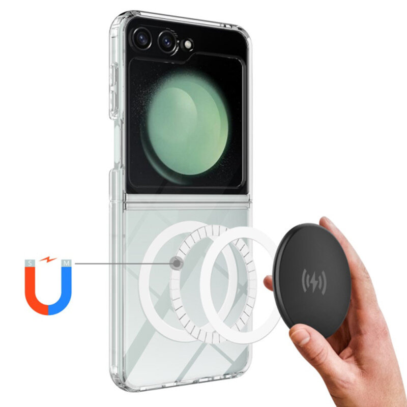 Husa Samsung Galaxy Z Flip6 Techsuit MagSafe Pro, transparenta