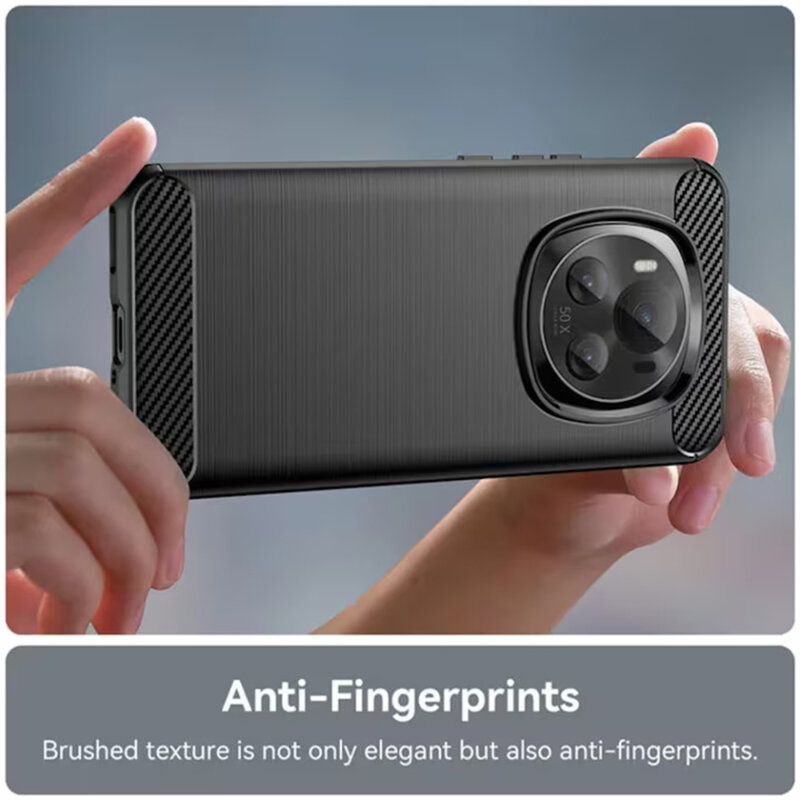 Husa Honor X9c Smart Techsuit Carbon Silicone, negru