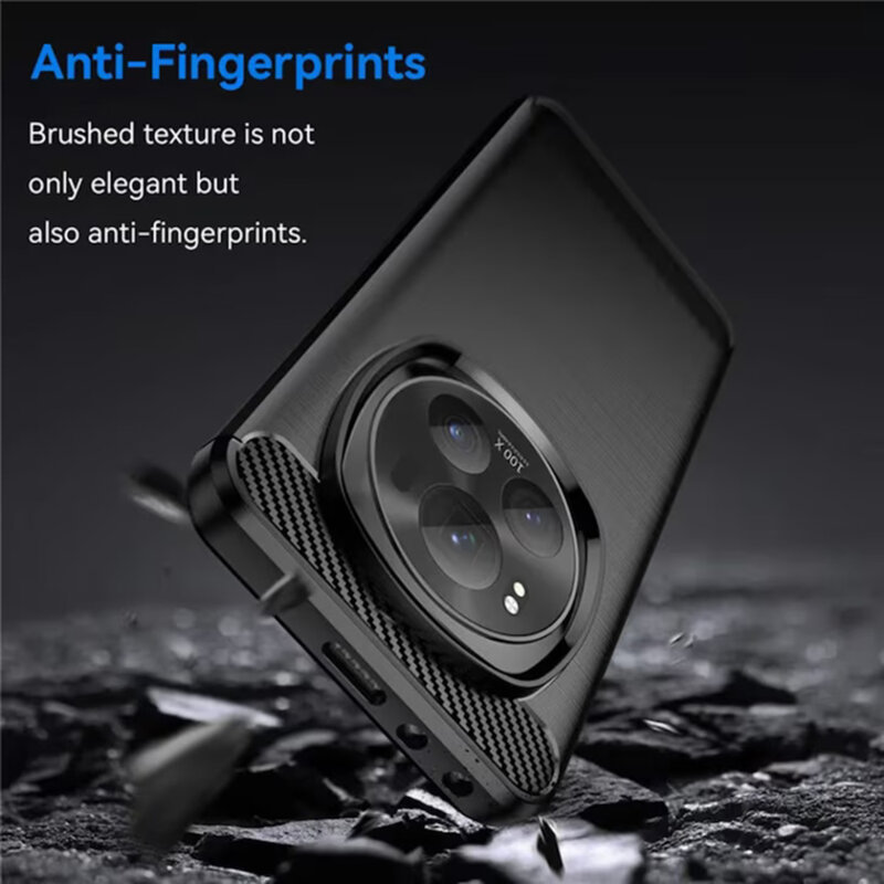 Husa Honor X9c Smart Techsuit Carbon Silicone, negru