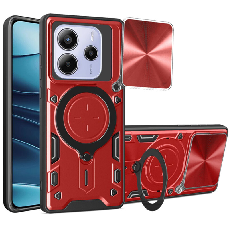 Husa Xiaomi Redmi Note 14 5G Techsuit CamGuard Pro, rosu