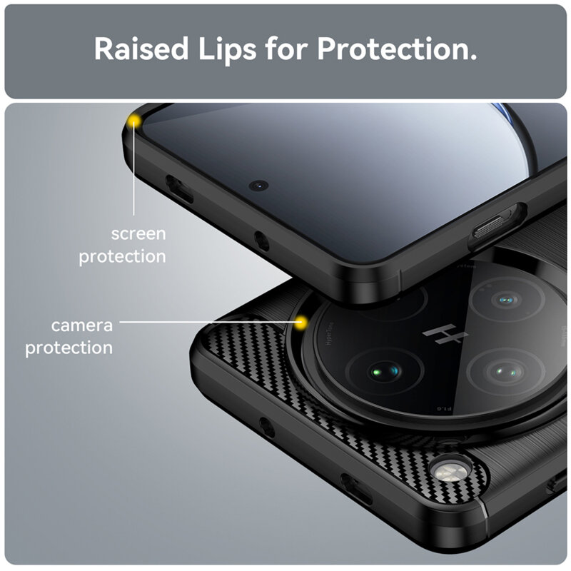 Husa Oppo Find X8 Pro Techsuit Carbon Silicone, negru