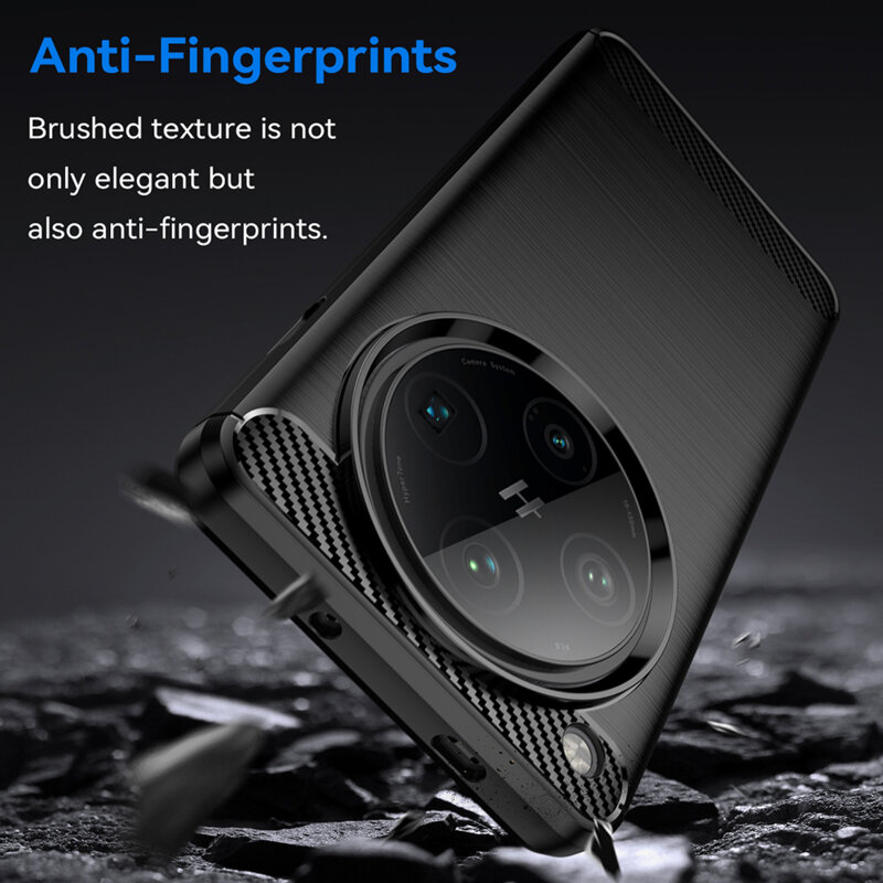 Husa Oppo Find X8 Pro Techsuit Carbon Silicone, negru