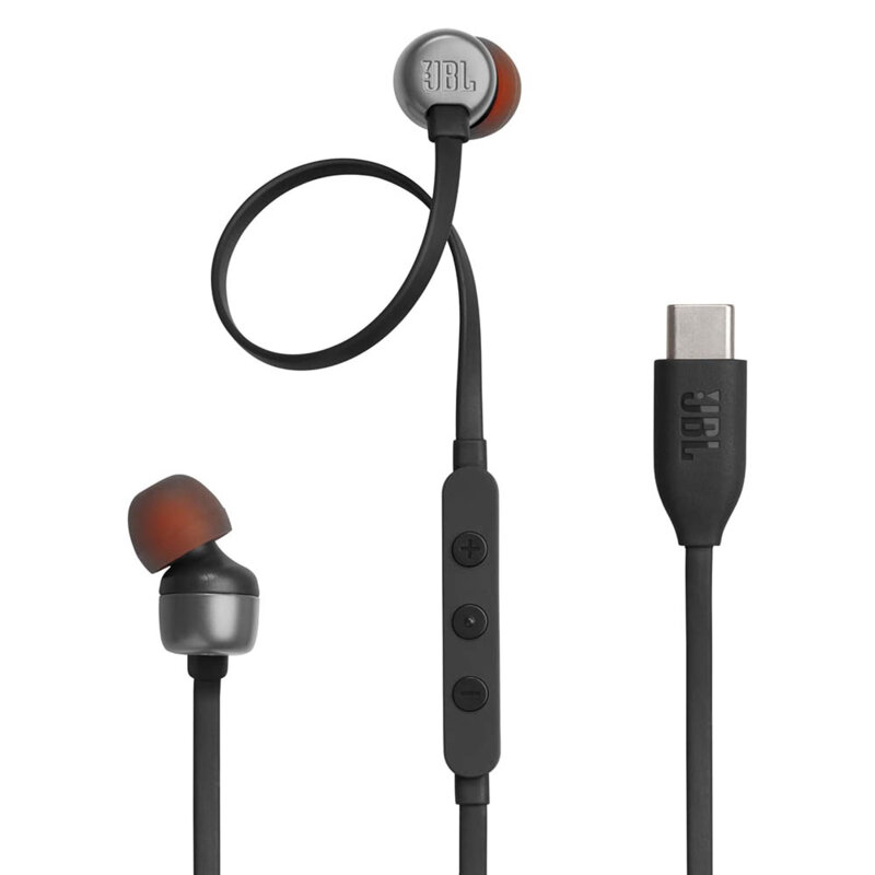 Casti audio cu fir in-ear cu mufa Type-C JBL 310C, negru