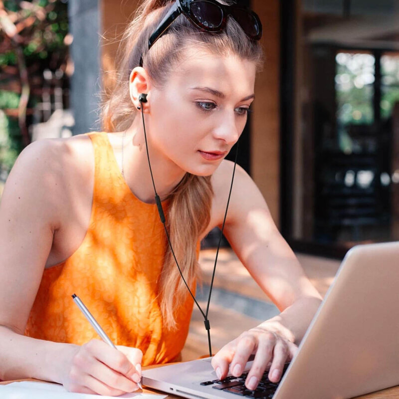 Casti audio cu fir in-ear cu mufa Type-C JBL 310C, negru