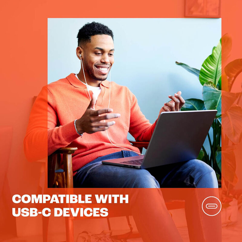 Casti audio cu fir in-ear cu mufa Type-C JBL 310C, negru