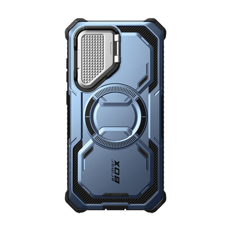 [Pachet 360°] Husa + folie Samsung Galaxy S25 Plus I-Blason Armorbox MagSafe, albastru