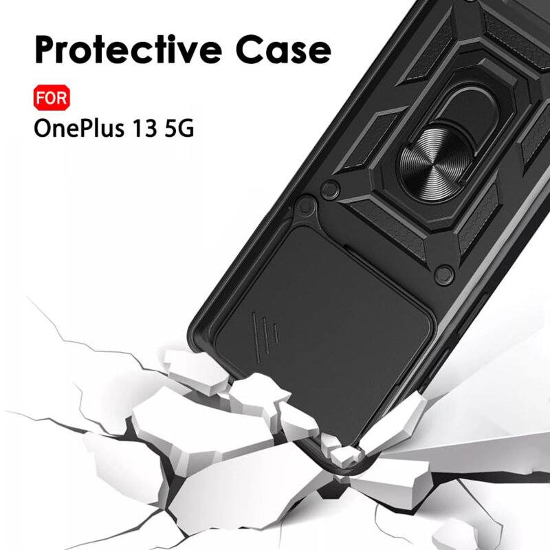 Husa OnePlus 13 protectie camera Techsuit CamShield Series, negru