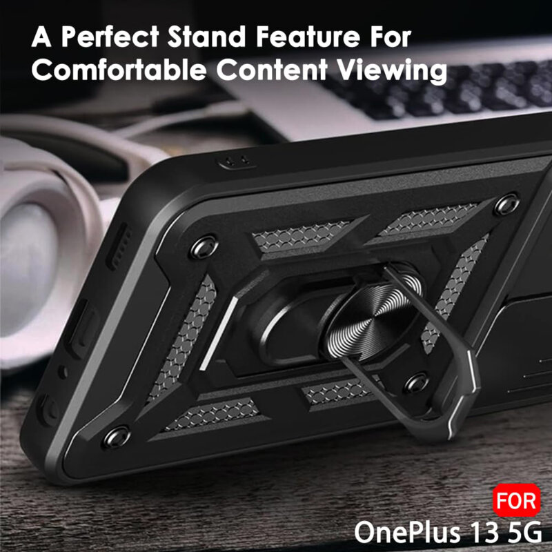 Husa OnePlus 13 protectie camera Techsuit CamShield Series, negru