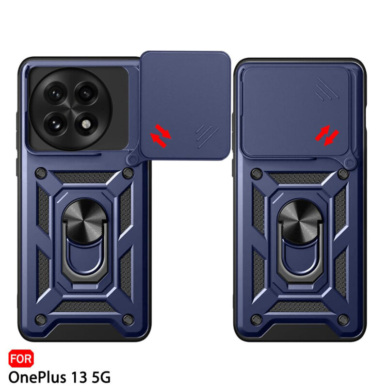 Husa OnePlus 13 protectie camera Techsuit CamShield Series, albastru