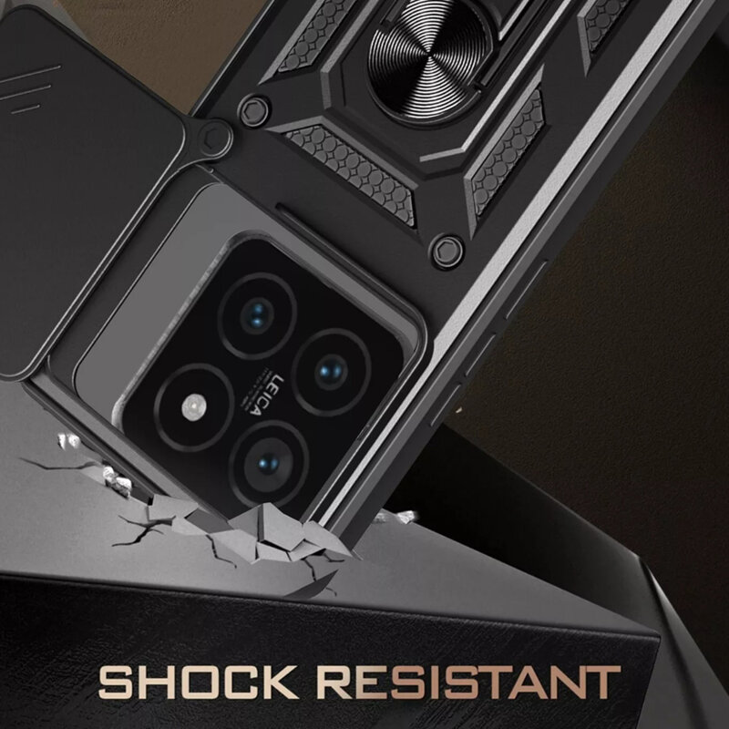 Husa Xiaomi 15 Pro protectie camera Techsuit CamShield Series, negru