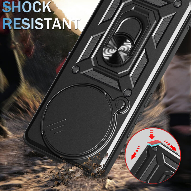 Husa Xiaomi Redmi Note 14 Pro+ 5G protectie camera Techsuit CamShield Series, albastru