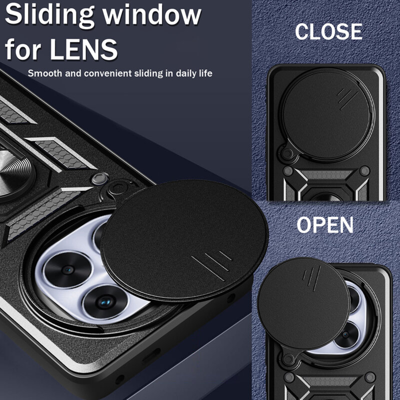 Husa Xiaomi Redmi Note 14 Pro+ 5G protectie camera Techsuit CamShield Series, albastru