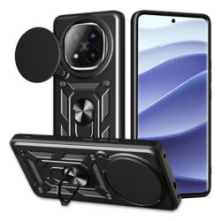Husa Xiaomi Redmi Note 14 Pro+ 5G protectie camera Techsuit CamShield Series, negru