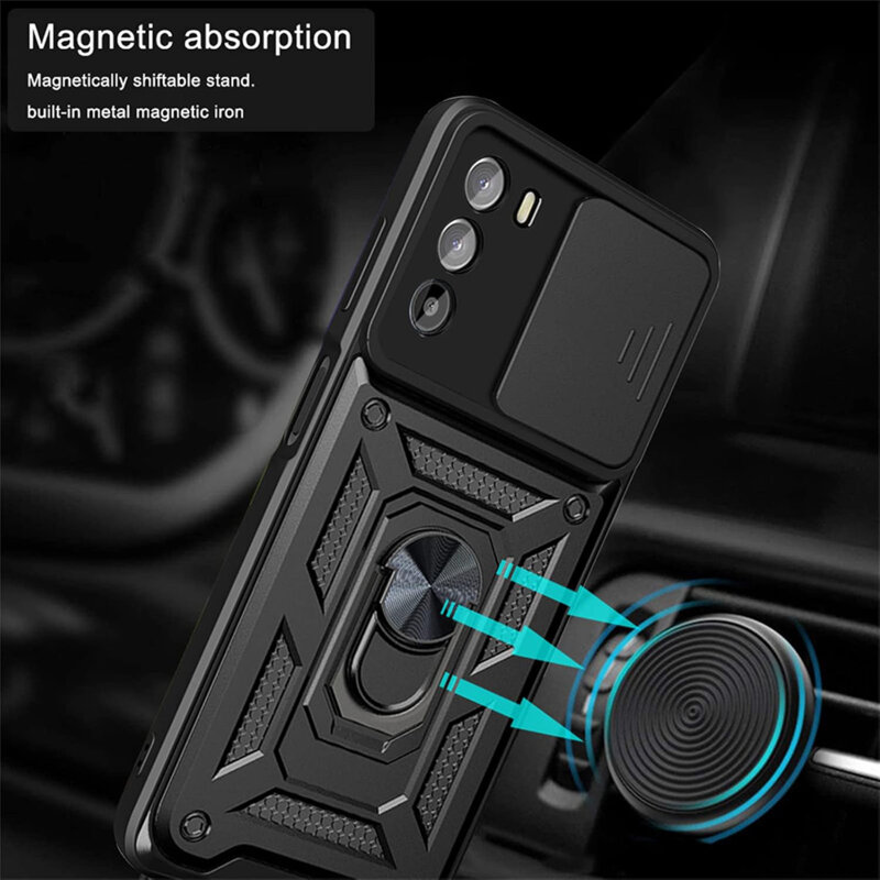 Husa Motorola Moto G62 5G protectie camera Techsuit CamShield Series, negru