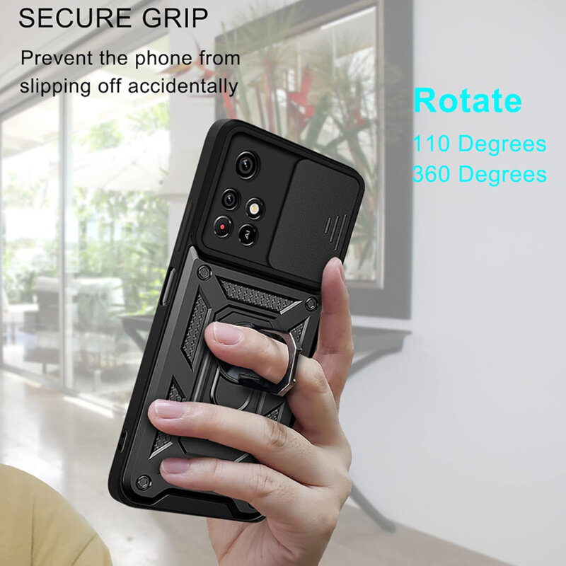 Husa Xiaomi Redmi 10 2022 protectie camera Techsuit CamShield Series, negru