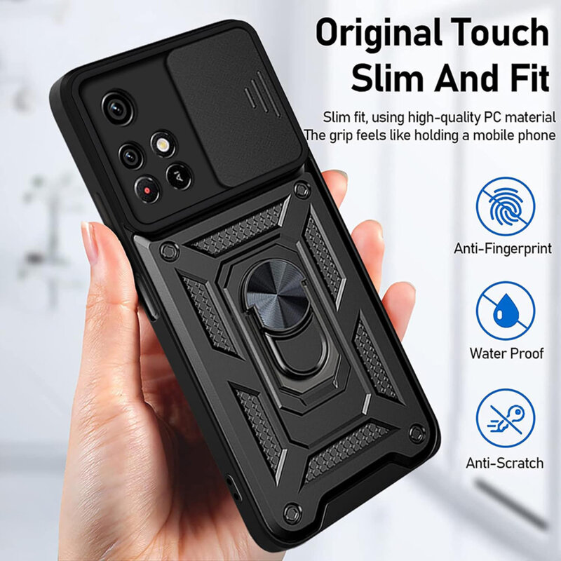 Husa Xiaomi Redmi 10 2022 protectie camera Techsuit CamShield Series, negru