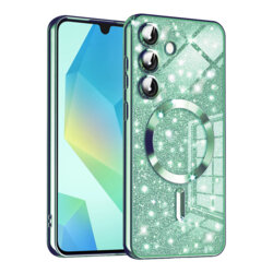 Husa premium Samsung Galaxy A16 5G Techsuit Luxury Glitter MagSafe, verde deschis