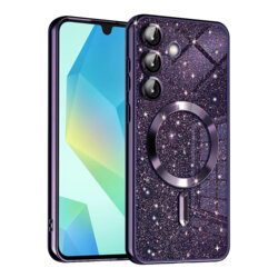 Husa premium Samsung Galaxy A16 5G Techsuit Luxury Glitter MagSafe, mov