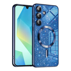 Husa premium Samsung Galaxy A16 5G Techsuit Luxury Glitter MagSafe, albastru