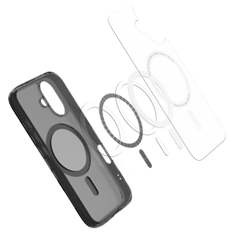 Husa iPhone 16 Spigen Ultra Hybrid T MagSafe, cenusiu