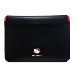Husa laptop 14 inch Hello Kitty PU Metal Logo, negru, HKCS14PGHDLMK