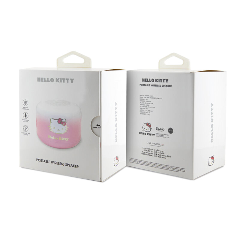 Boxa Bluetooth 5.0 Type-C, 3W, 800mAh Hello Kitty, HKWSBT6GKEP