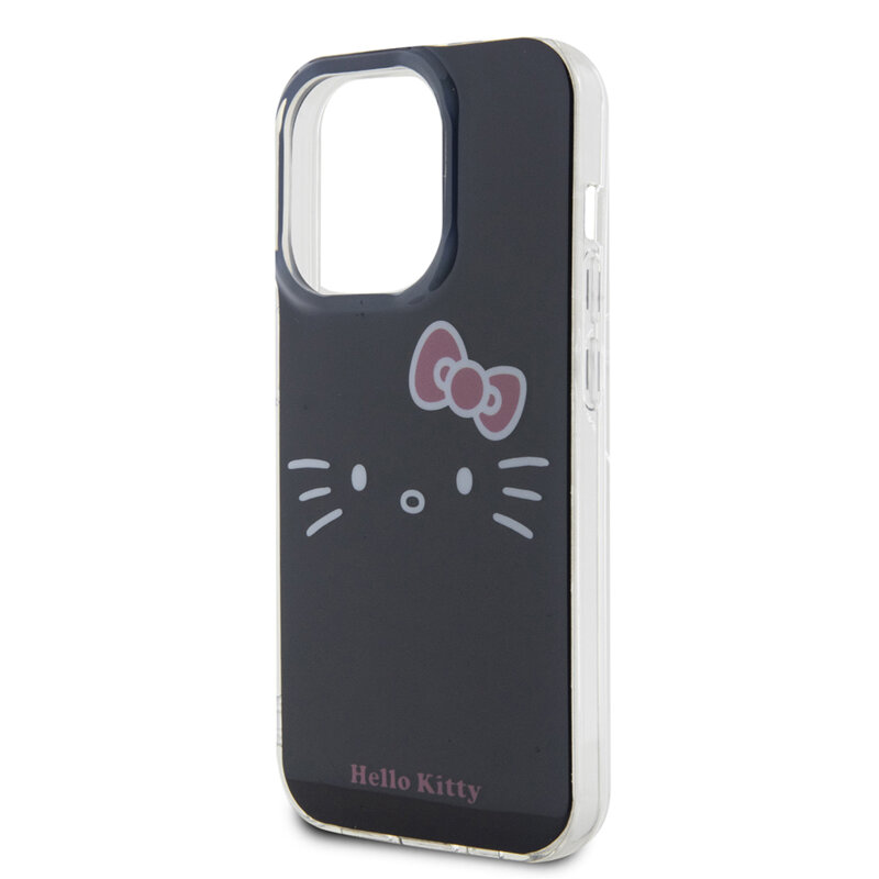 Husa Hello Kitty iPhone 13 Pro Max Hardcase IML Kitty Face, negru, HKHCP13XHKHLK
