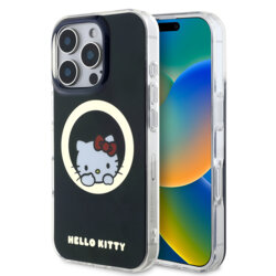 Husa Hello Kitty iPhone 16 Pro Max Hardcase IML Sweet Kitty MagSafe, negru, HKHMP16XHSWKK