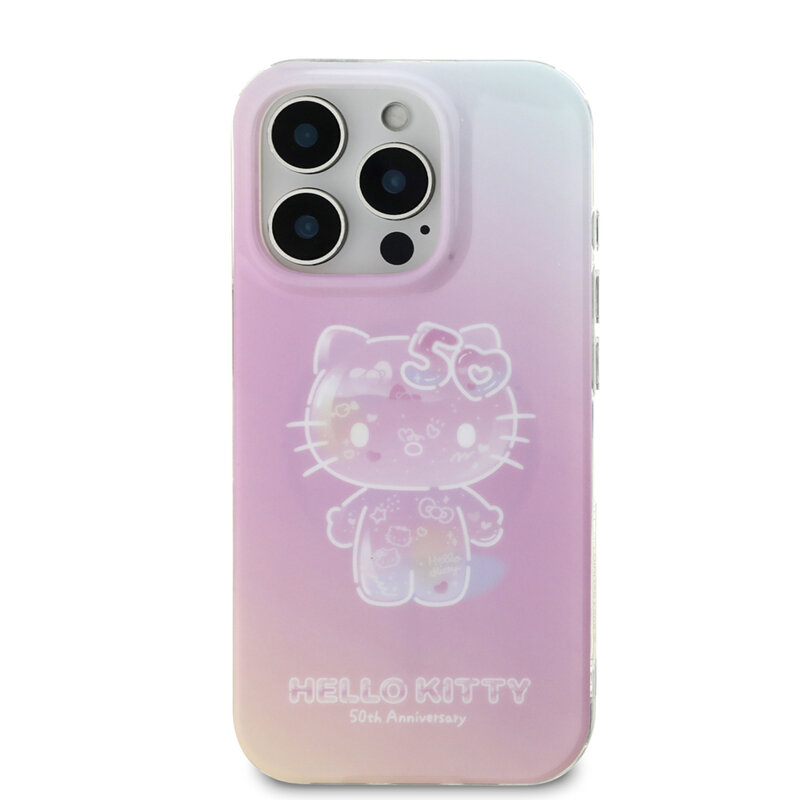 Husa Hello Kitty iPhone 16 Pro Max Hardcase IML 50TH Anniversary MagSafe, roz, HKHMP16XH50AP