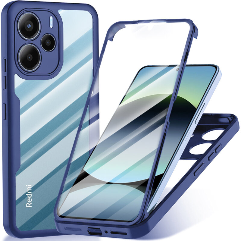 Husa 360° Xiaomi Redmi Note 14 4G (Regional) Techsuit ColorVerse, albastru