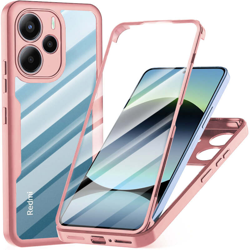 Husa 360° Xiaomi Redmi Note 14 4G (Regional) Techsuit ColorVerse, roz