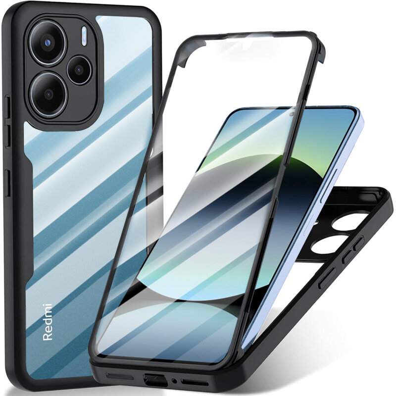 Husa 360° Xiaomi Redmi Note 14 4G (Regional) Techsuit ColorVerse, negru