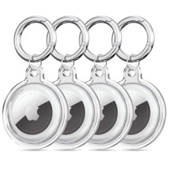 [Pachet 4x] Husa Apple AirTag Techsuit CT15 tip breloc chei, transparent
