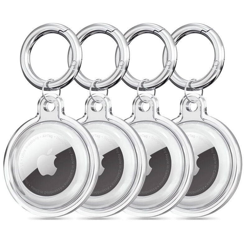 [Pachet 4x] Husa Apple AirTag Techsuit CT15 tip breloc chei, transparent