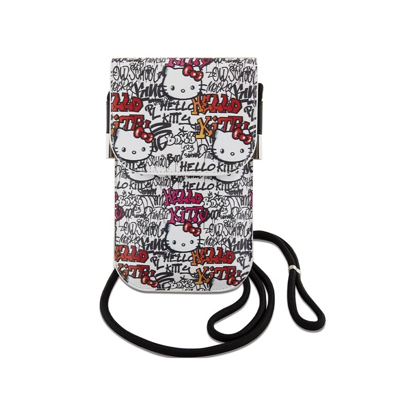 Geanta Hello Kitty Leather Tags Graffiti Cord, bej, HKOWBHDGPTE