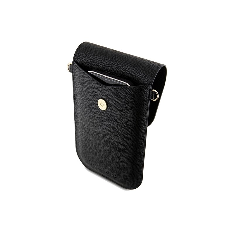 Geanta Hello Kitty Leather Metal Logo Chain, negru, HKOWBPGHDLMK