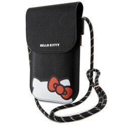 Geanta Hello Kitty Leather Hiding Kitty Cord, negru, HKOWBPSCKEK