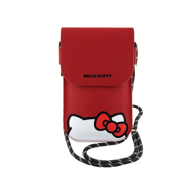 Geanta Hello Kitty Leather Hiding Kitty Cord, rosu, HKOWBPSCKER