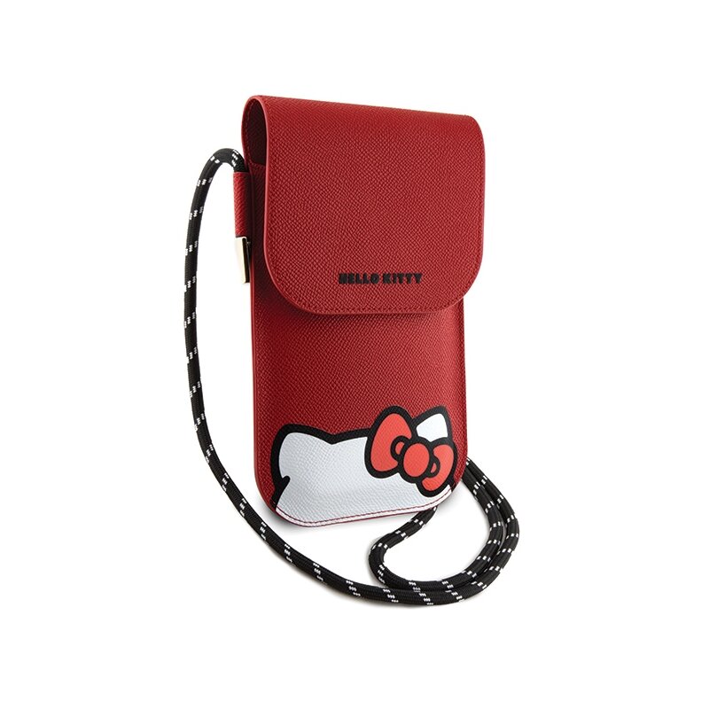 Geanta Hello Kitty Leather Hiding Kitty Cord, rosu, HKOWBPSCKER