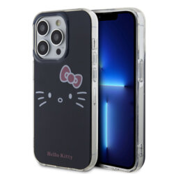 Husa Hello Kitty iPhone 13 Pro Hardcase IML Kitty Face, negru, HKHCP13LHKHLK