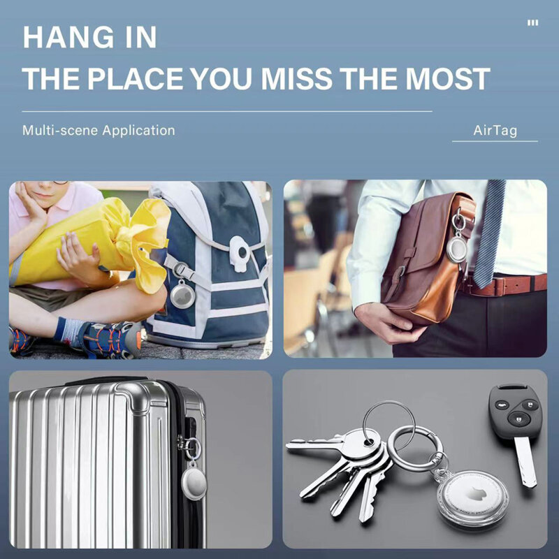 [Pachet 4x] Husa Apple AirTag Techsuit CT15 tip breloc chei, transparent