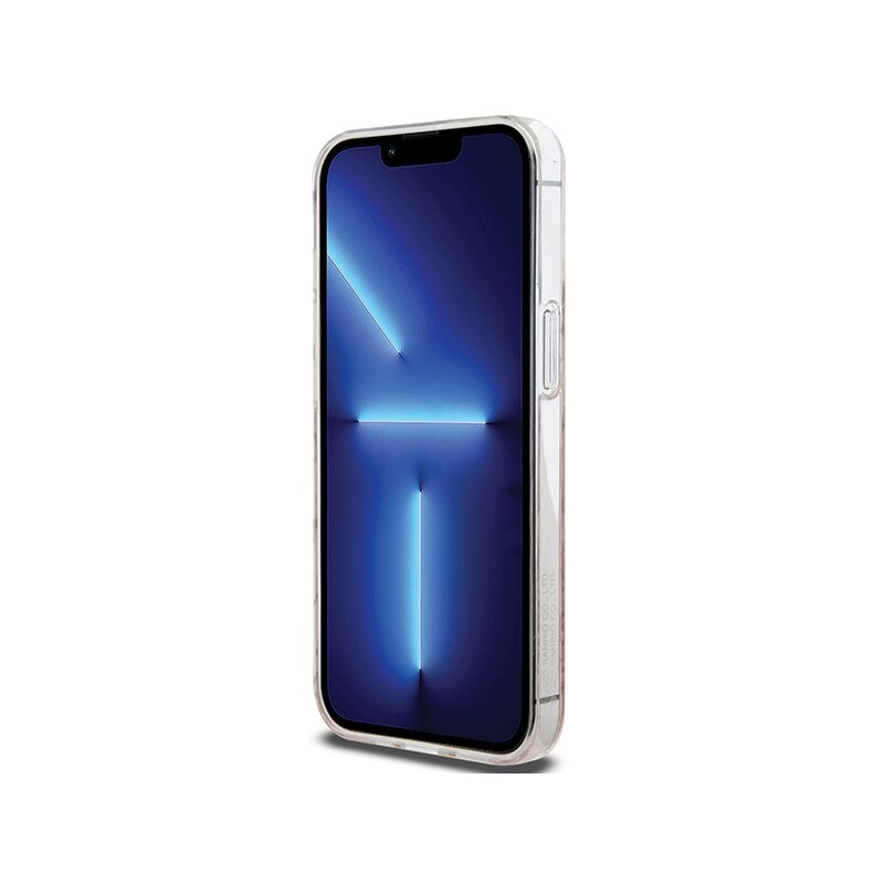 Husa Hello Kitty iPhone 15 Pro Max Hardcase IML Gradient Electrop Crowded Kitty Head, roz, HKHCP15XHCHPEP