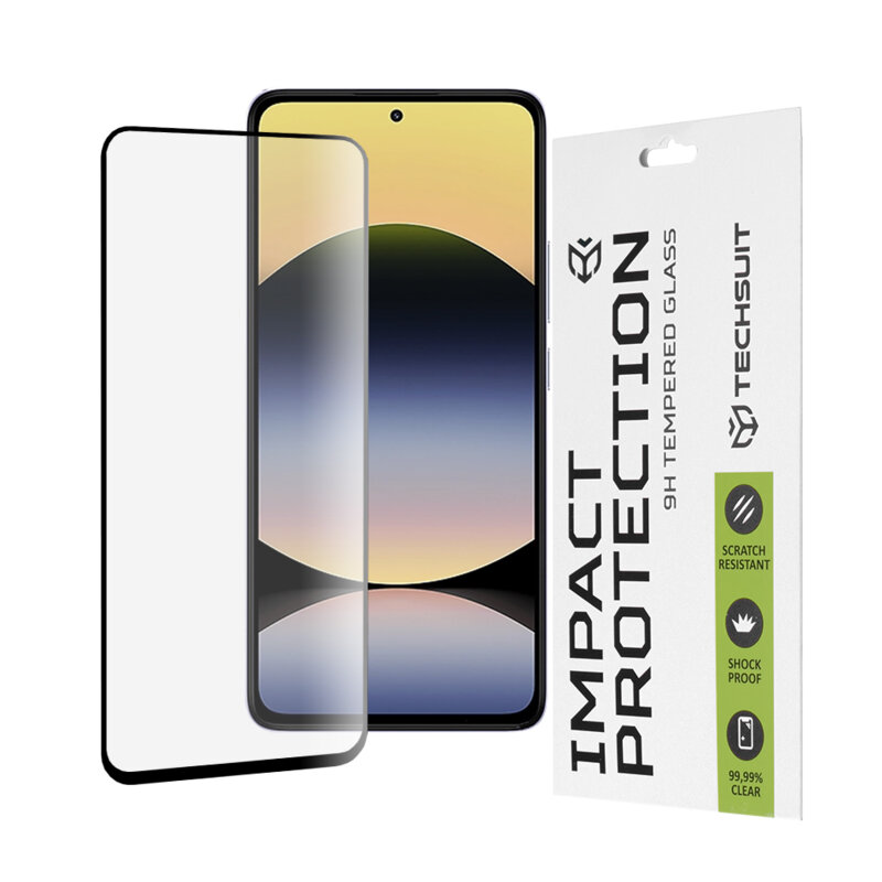 Folie sticla Xiaomi Redmi Note 14 4G (Regional) Techsuit 111D Full Glue Full Cover, negru