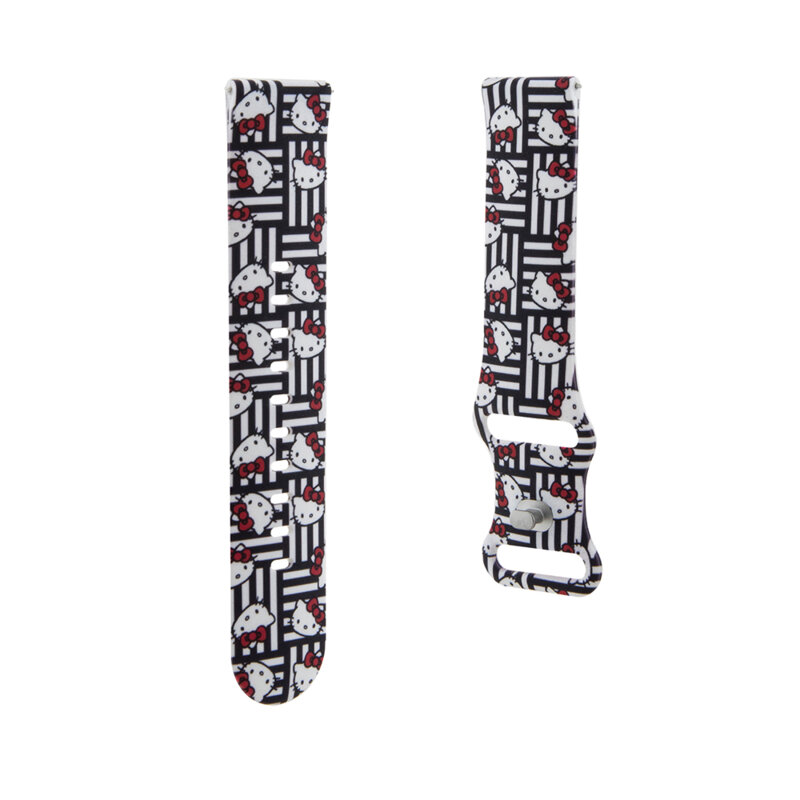 Curea Garmin Venu 2 Hello Kitty Strap Silicone, negru