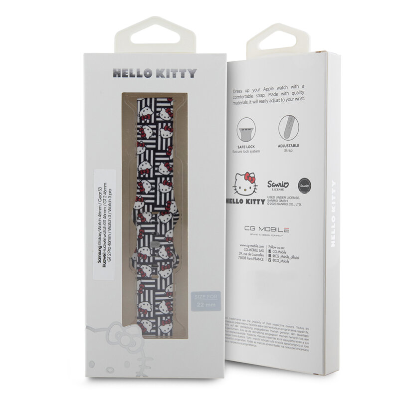 Curea Polar Vantage V3 Hello Kitty Strap Silicone, negru