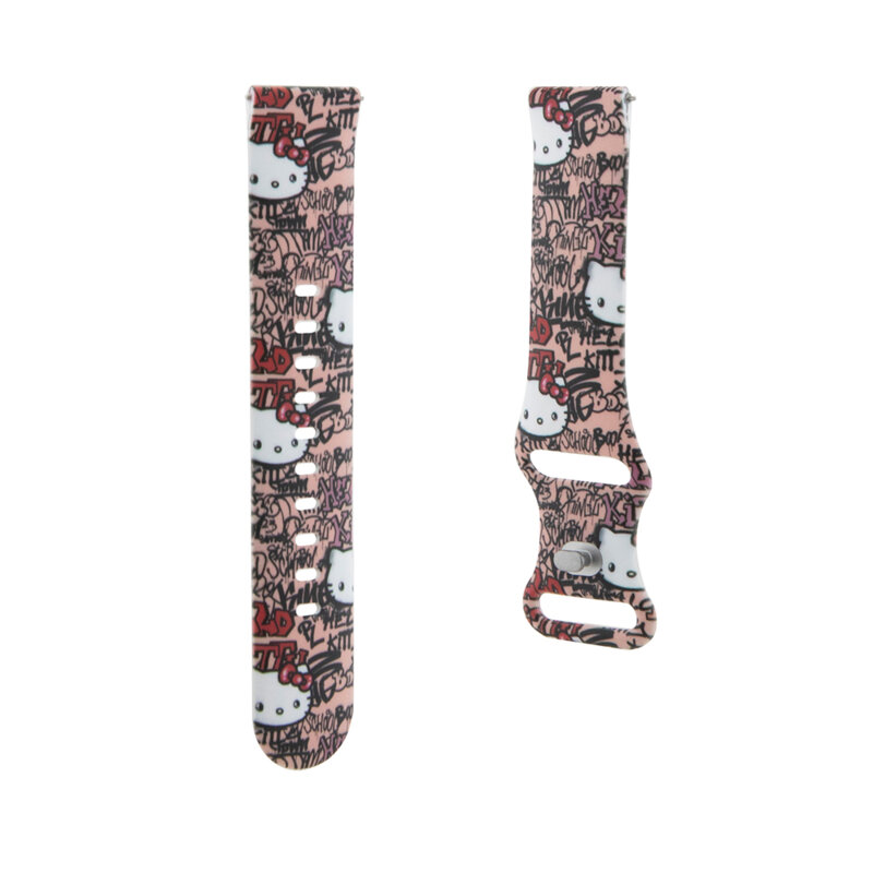 Curea Garmin Forerunner 245 Hello Kitty Strap Silicone, roz