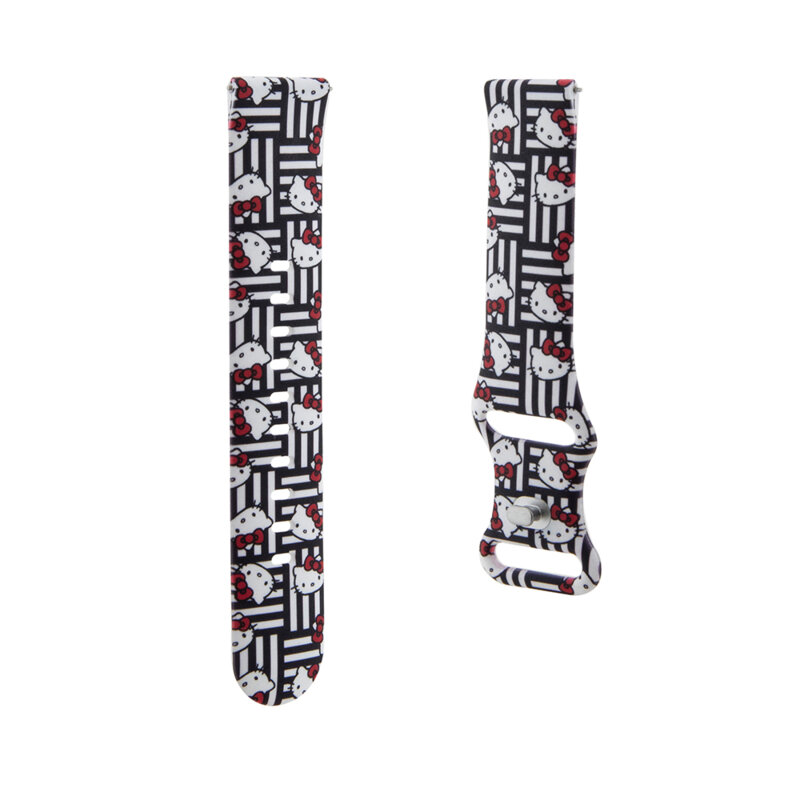 Curea Garmin Forerunner 245 Hello Kitty Strap Silicone, negru