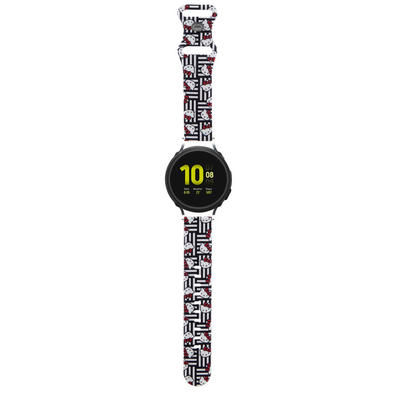 Curea Mobvoi TicWatch GTH Pro Hello Kitty Strap Silicone, negru