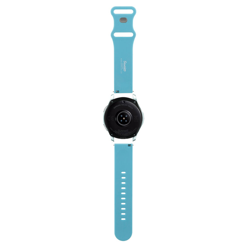 Curea Fossil Hybrid 22mm Hello Kitty Strap Silicone, albastru