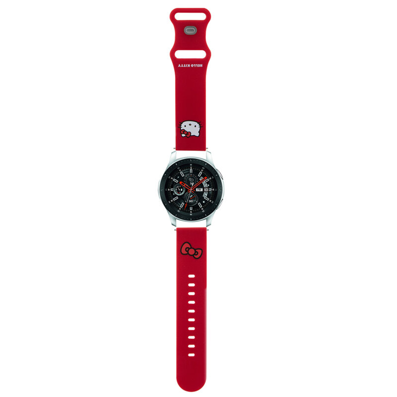 Curea Fossil Gen 6 22mm Hello Kitty Strap Silicone, rosu